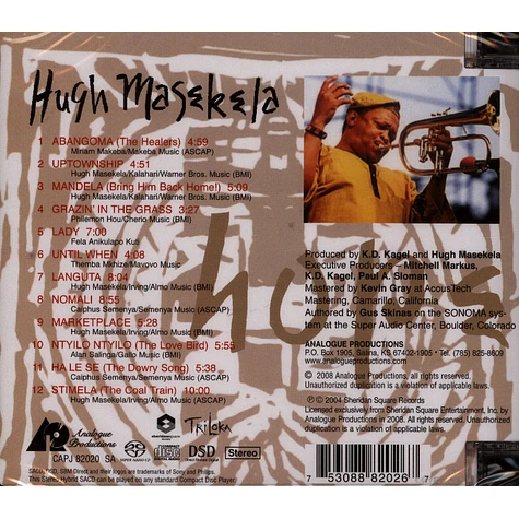 Hugh Masekela - Hopehybrid Stereo Sacd