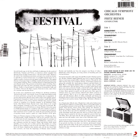 Fritz Reiner - Festival 200g Edition