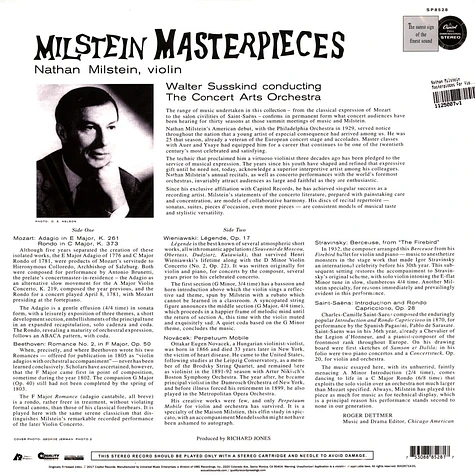 Nathan Milstein - Masterpieces For Violin A200g Edition