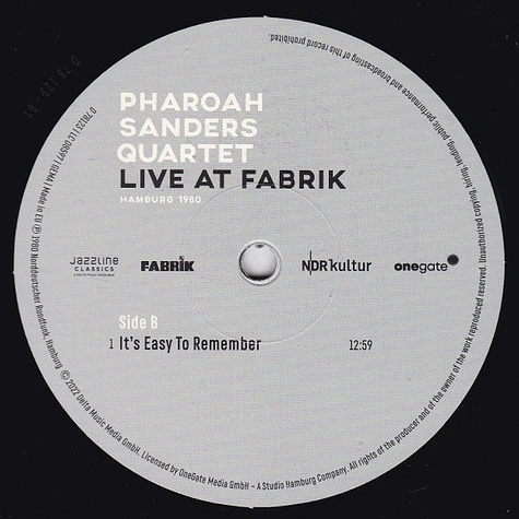 Pharoah Sanders Quartet - Live At Fabrik Hamburg 1980