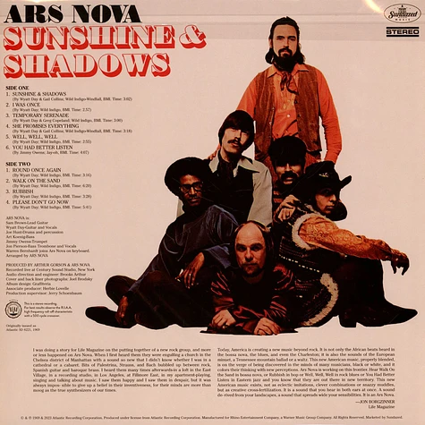 Ars Nova - Sunshine & Shadows Pink Vinyl Edition