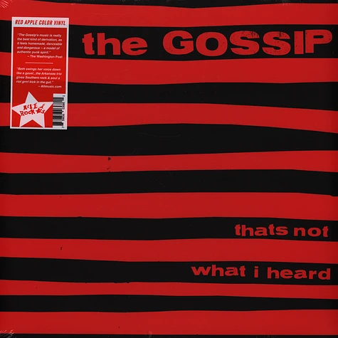 Gossip - That's Not What I Heard Red Apple Vinyl Edition