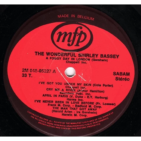 Shirley Bassey with Geoff Love & His Orchestra - The Wonderful Shirley Bassey