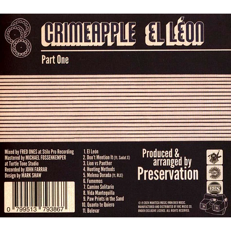 Crimeapple & Preservation - El León - Vinyl CD - 2024 - EU