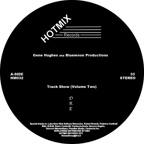 Gene Hughes Aka Bluemoon Productions - Track Show Volume 2