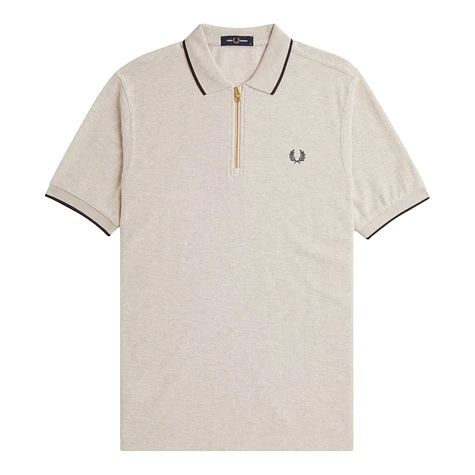 Fred Perry - Crepe Pique Zip Neck Polo Shrt