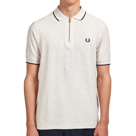 Fred Perry - Crepe Pique Zip Neck Polo Shrt