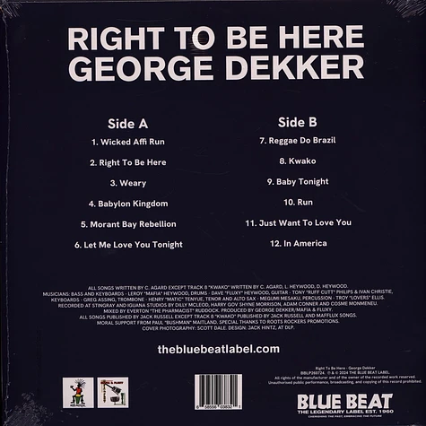 George Dekker - Right To Be Here