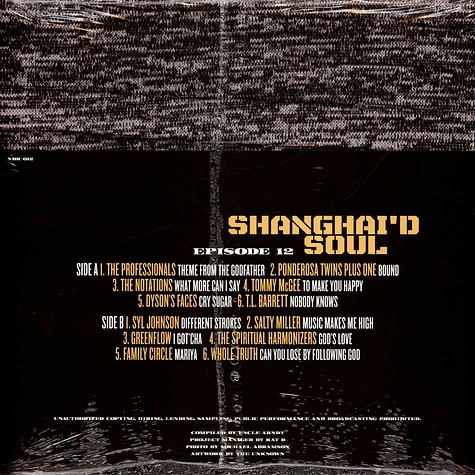 V.A. - Shanghai'd Soul: Episode 12 Black Vinyl Edition