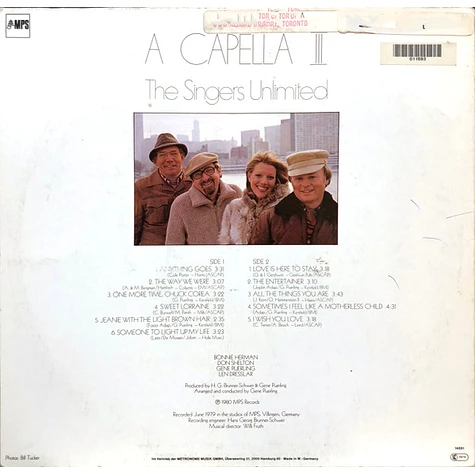 The Singers Unlimited - A Capella III