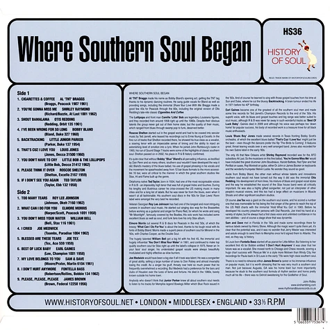 V.A. - Where Southern Soul Began Record Store Day 2024 Edition