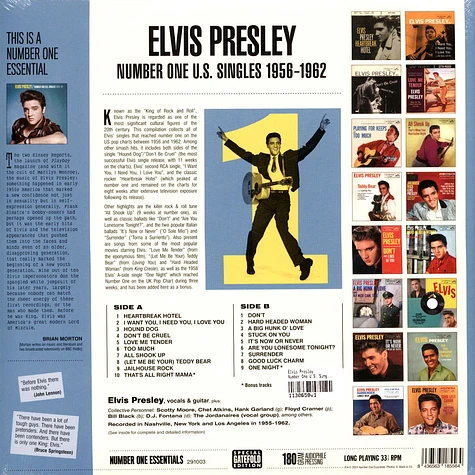 Elvis Presley - Number One U.S. Singles 1956-62 (Limited Gatefold Edition)