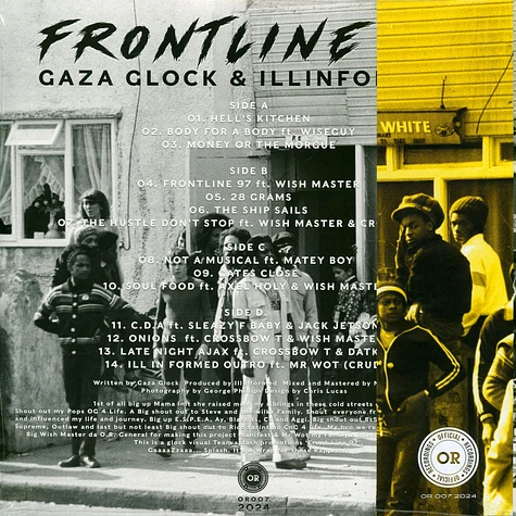 Gaza Glock X Illinformed - Frontline 97 Black & White Vinyl Edition