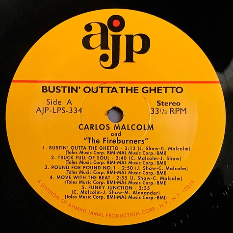 Carlos Malcolm - Bustin' Outta The Ghetto