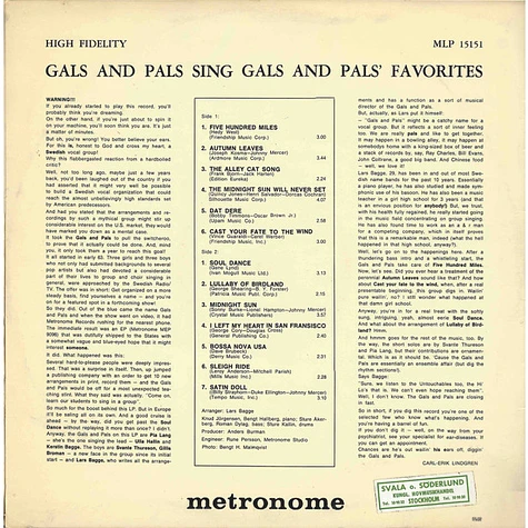 Gals And Pals - Gals And Pals Sing Gals And Pals' Favorites