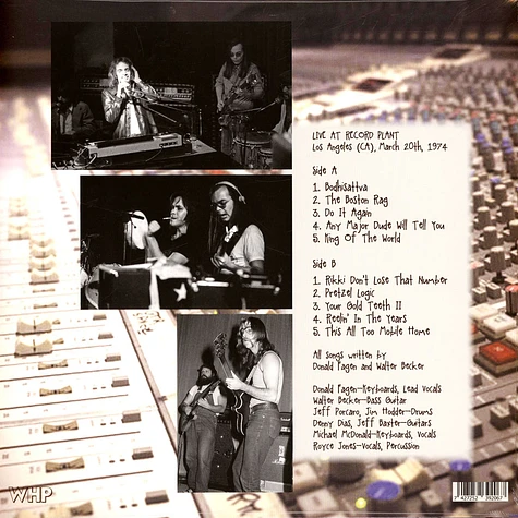 Steely Dan - Live At Record Plant Los Angeles 1974