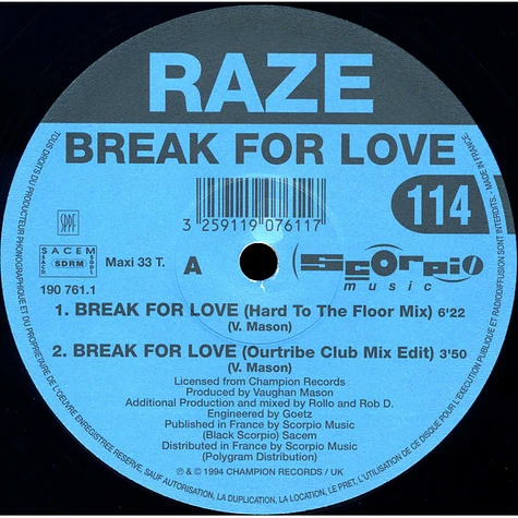 Raze - Break 4 Love (Our Tribe Remixes)