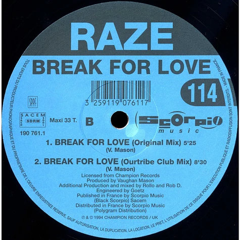 Raze - Break 4 Love (Our Tribe Remixes)