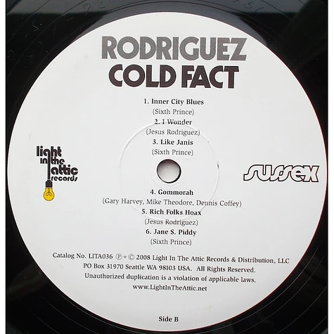 Sixto Rodriguez - Cold Fact