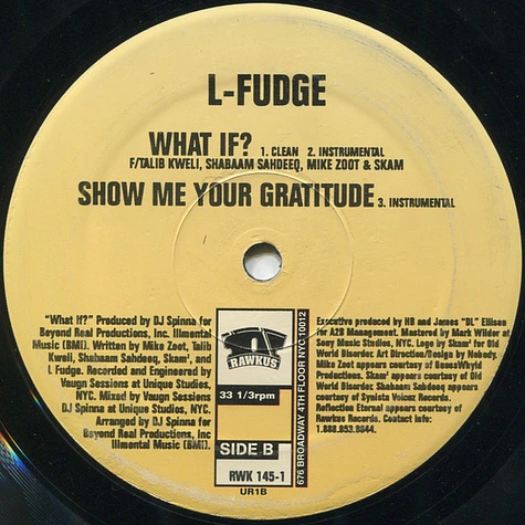 L-Fudge - Liquid / What If? / Show Me Your Gratitude