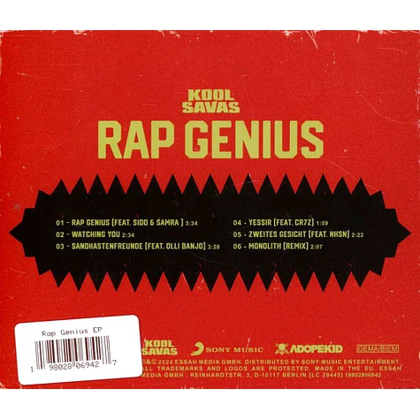 Kool Savas - Rap Genius EP