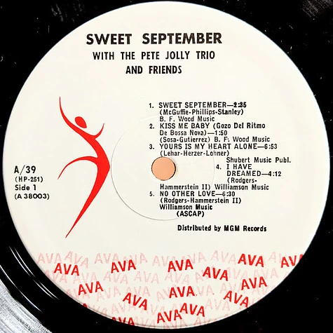 The Pete Jolly Trio - Sweet September