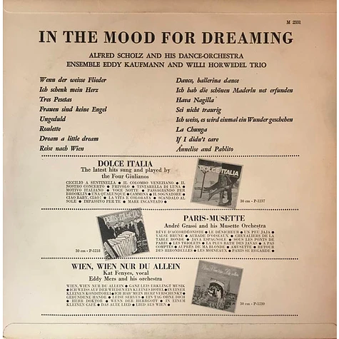 Alfred Scholz Und Sein Grosses Tanzorchester, Ensemble Eddy Kaufmann, Willi Horwedel Trio - In The Mood For Dreaming