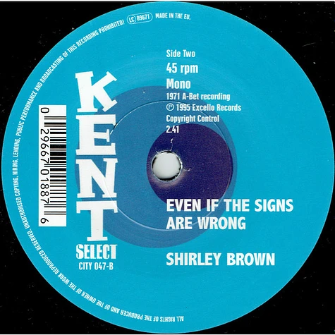 Art Gentry / Shirley Brown - This Is My Chance / Even If The Signs Are Wrong