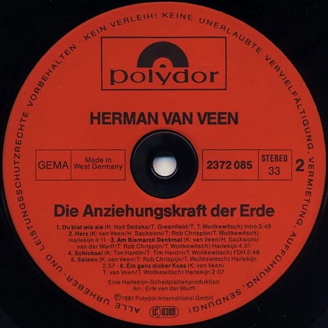 Herman Van Veen - Die Anziehungskraft Der Erde