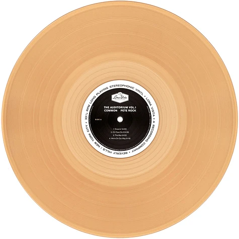 Common & Pete Rock - The Auditorium Volume 1 Tan Colored Vinyl Edition