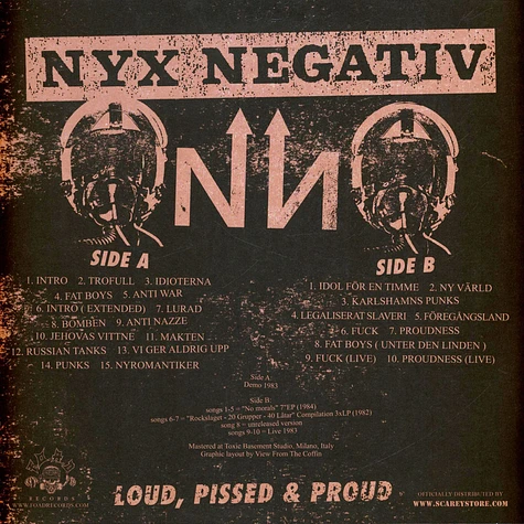 Nyx Negativ - Kalrshamns Punks 1981-1984 Purple Red Swirl Vinyl Edition