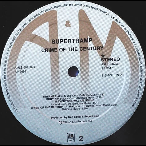 Supertramp - Crime Of The Century