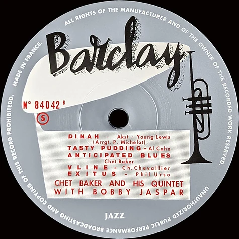 The Chet Baker Quintet With Bobby Jaspar - Chet Baker And His Quintet With Bobby Jaspar