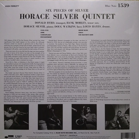 The Horace Silver Quintet - 6 Pieces Of Silver