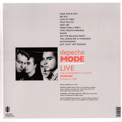 Depeche Mode - Live At The Hammersmith Odeon London 1983