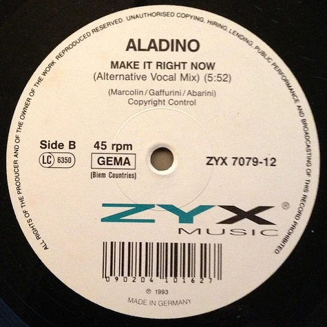 Aladino - Make It Right Now