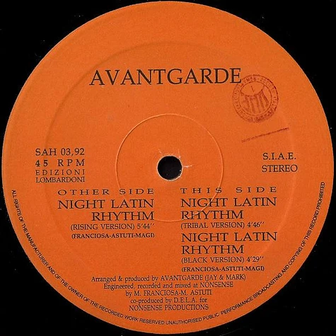 Avantgarde - Night Latin Rhythm