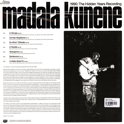 Madala Kunene - 1990: The Hidden Years Recording