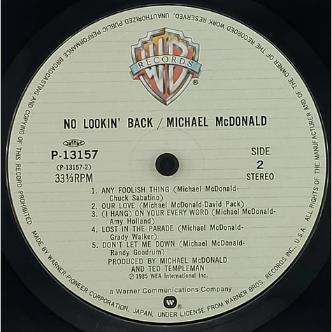 Michael McDonald - No Lookin' Back