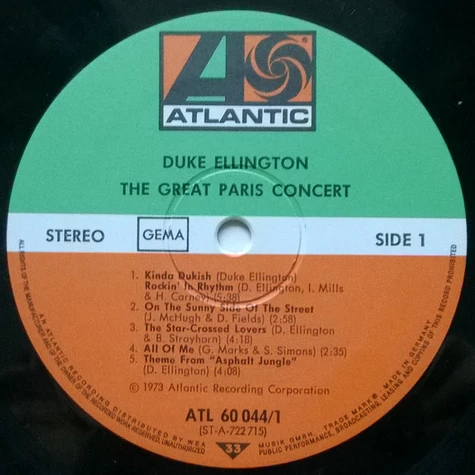 Duke Ellington - The Art Of Duke Ellington / The Great Paris Concert