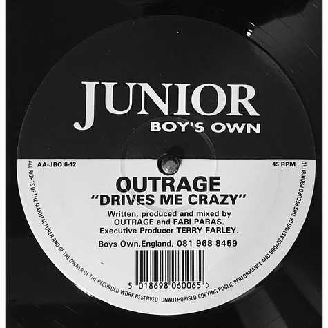 Outrage - That Piano Track / Drives Me Crazy