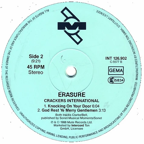 Erasure - Crackers International Part II