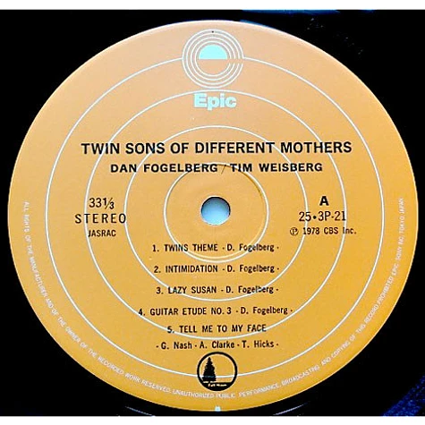 Dan Fogelberg & Tim Weisberg - Twin Sons Of Different Mothers