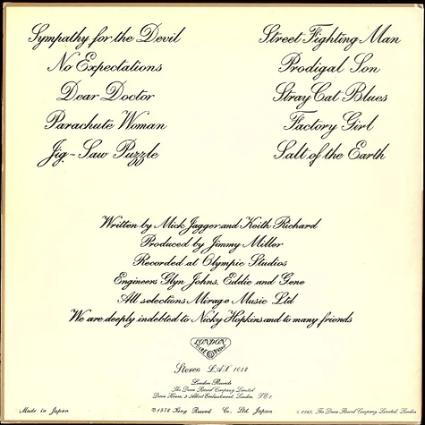 The Rolling Stones - Beggars Banquet