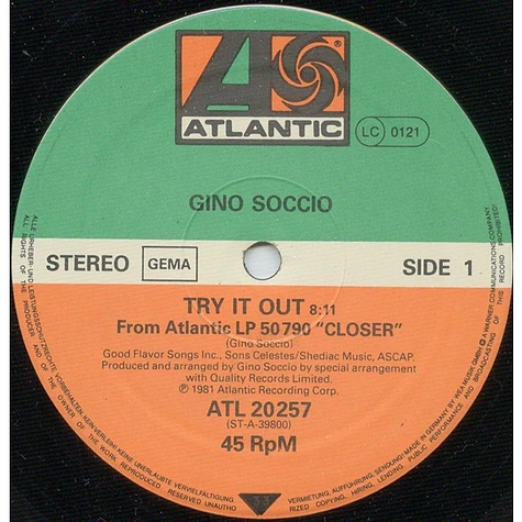 Gino Soccio - Try It Out