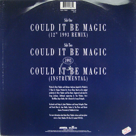 Barry Manilow - Could It Be Magic 1993