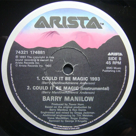 Barry Manilow - Could It Be Magic 1993