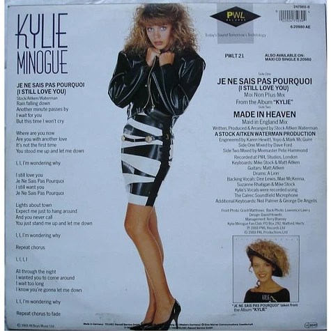 Kylie Minogue - Je Ne Sais Pas Pourquoi (I Still Love You) / Made In Heaven