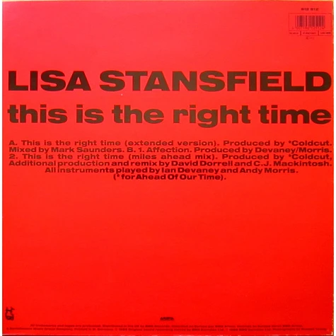 Lisa Stansfield - This Is The Right Time