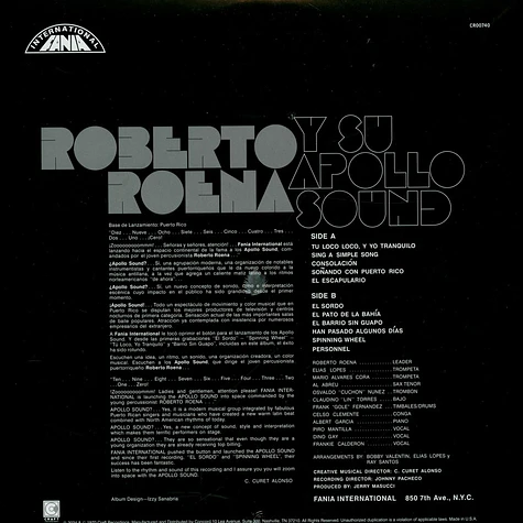 Roberto Y Su Apollo Sound Roena - Roberto Roena Y Su Apollo Sound